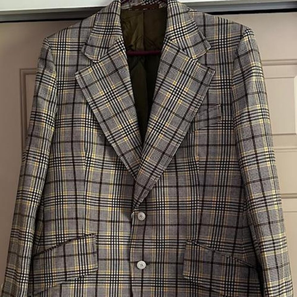 Men’s Vintage Saks Fifth Avenue 60s Plaid Summer Sportcoat Grandpa (No Size)